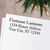 Einfache Familienname und Rücksendeadresse Permastempel