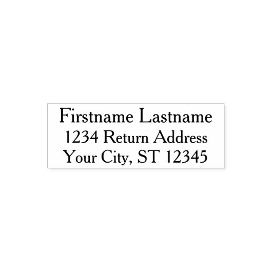 Einfache Familienname und Rücksendeadresse Permastempel (Design)