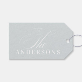 Einfache Familienname Weihnachts-Geschenktasten Geschenkanhänger