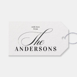 Einfache Familienname Weihnachtsgeschenk Tag Geschenkanhänger