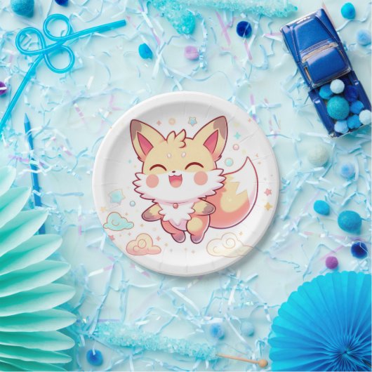 Einfache Fantasy Fox Babydusche Pappteller (Party)
