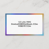 Einfache Farbabstufung Visitenkarte (Rückseite)