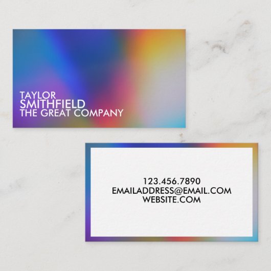 Einfache Farbabstufung Visitenkarte (Vorne/Hinten)