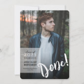 Einfache Farbbox Minimalistischer Foto Abschluss Ankündigung (Vorderseite)