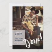 Einfache Farbbox Minimalistischer Foto Abschluss Ankündigung (Vorderseite)