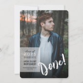 Einfache Farbbox Minimalistischer Foto Abschluss Ankündigung (Vorderseite)