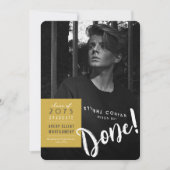 Einfache Farbbox Minimalistischer Foto Abschluss Ankündigung (Vorderseite)