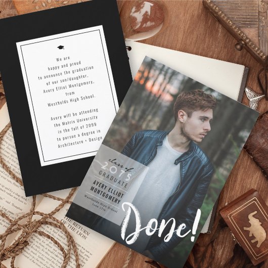 Einfache Farbbox Minimalistischer Foto Abschluss Ankündigung