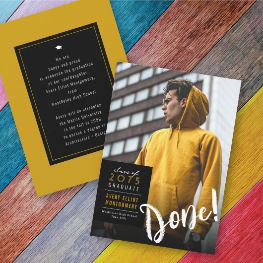 Einfache Farbbox Minimalistischer Foto Abschluss Ankündigung