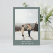 Einfache Farbe - Eleganter Text und Foto Save the  Date (Stehend Vorderseite)