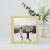 Einfache Farbe - Eleganter Text und Foto Save the  Date (Stehend Vorderseite)