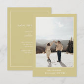 Einfache Farbe - Eleganter Text und Foto Save the  Date (Vorne/Hinten)