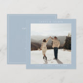 Einfache Farbe - Eleganter Text und Foto Save the  Date (Vorne/Hinten)