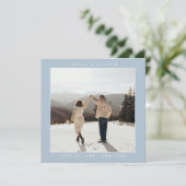 Einfache Farbe - Eleganter Text und Foto Save the  Date (Stehend Vorderseite)