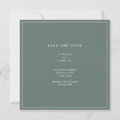 Einfache Farbe - Eleganter Text und Foto Save the  Date (Rückseite)