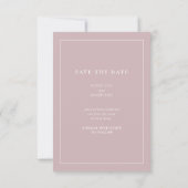 Einfache Farbe - Eleganter Text und Foto Save the  Date (Rückseite)