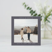 Einfache Farbe - Eleganter Text und Foto Save the  Date (Stehend Vorderseite)