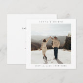 Einfache Farbe - Eleganter Text und Foto Save the  Date (Vorne/Hinten)