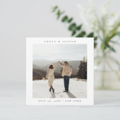 Einfache Farbe - Eleganter Text und Foto Save the  Date (Stehend Vorderseite)