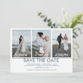 Einfache Farbe - Eleganter Text und Foto Save the  Einladung (Stehend Vorderseite)