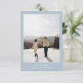 Einfache Farbe - Eleganter Text und Foto Save the Save The Date (Stehend Vorderseite)