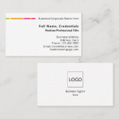 Einfache Farbe Modernes Firmenlogo, Motto Visitenkarte (Vorne/Hinten)