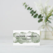 Einfache Farbe Pinsel Pinselstrich Farbe Grün Visitenkarte (Stehend Vorderseite)