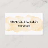 Einfache Farbe Pinsel Pinselstrich Gelb Visitenkarte (Vorderseite)