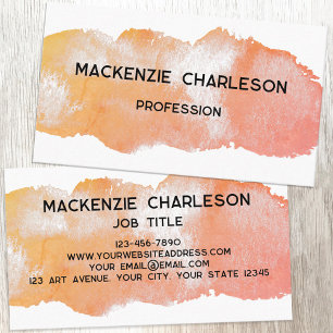 Einfache Farbe Pinsel Pinselstrich Visitenkarte