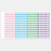 Einfache Farben Individuelle Name Star Kleidung Ei Etiketten (Blatt)