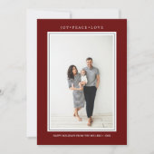 Einfache Farben | Vertikales Multi-Foto Merlot Einladung (Vorderseite)