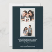 Einfache Farben | Vertikales Multi-Foto Merlot Einladung (Rückseite)