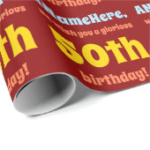 Einfache, farbenfrohe 50. Geburtstagspapier Geschenkpapier (Rolleneckpunkt)