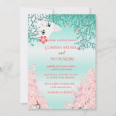 Einfache, farbenfrohe Blume Hochzeit Einladung (Vorderseite)