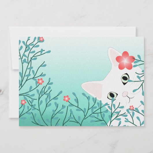 Einfache, farbenfrohe Blume Hochzeit Einladung (Rückseite)