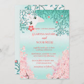 Einfache, farbenfrohe Blume Hochzeit Einladung (Vorne/Hinten)