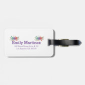 Einfache farbenfrohe Blume mit sonniger Atmosphäre Gepäckanhänger (Rückseite horizontal)