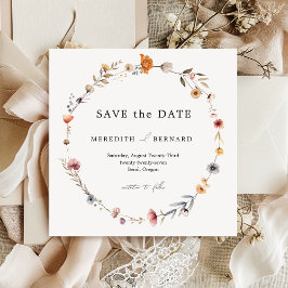 Einfache farbenfrohe Blumenhochzeit rettet das Dat Save The Date