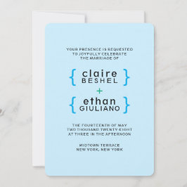 Einfache farbenfrohe Einladung