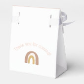 Einfache Farbenfrohe Erstgeburtstag Pink Gold Geschenkschachtel (Rückseite)