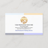 Einfache farbenfrohe Grenz-Roller-Pinselstrich Visitenkarte (Rückseite)