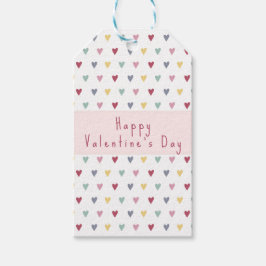 Einfache, farbenfrohe Herzchen VALENTINE'S DAY Geschenkanhänger