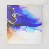 Einfache farbenfrohe Hochzeit Platzkarte (Außenseite Aufgefaltet)