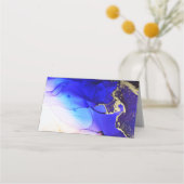 Einfache farbenfrohe Hochzeit Platzkarte (Rückseite)