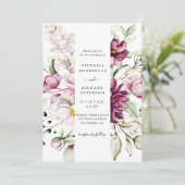 Einfache farbenfrohe Hochzeitsfeier Einladung (Stehend Vorderseite)