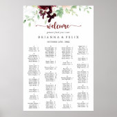 Einfache farbenfrohe klassische Alphabetik-Sitzkar Poster (Vorne)