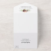 Einfache farbenfrohe klassische Blumenhochzeit All In One Einladung (Außenbereich)