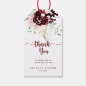 Einfache farbenfrohe klassische Blumenhochzeit Vie Geschenkanhänger (Vorderseite)