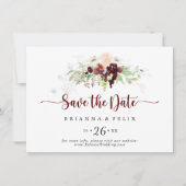Einfache farbenfrohe klassische Blütenhochzeit Save The Date (Vorderseite)