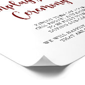 Einfache farbenfrohe klassische Blütenzeremonie oh Poster (Ecke)